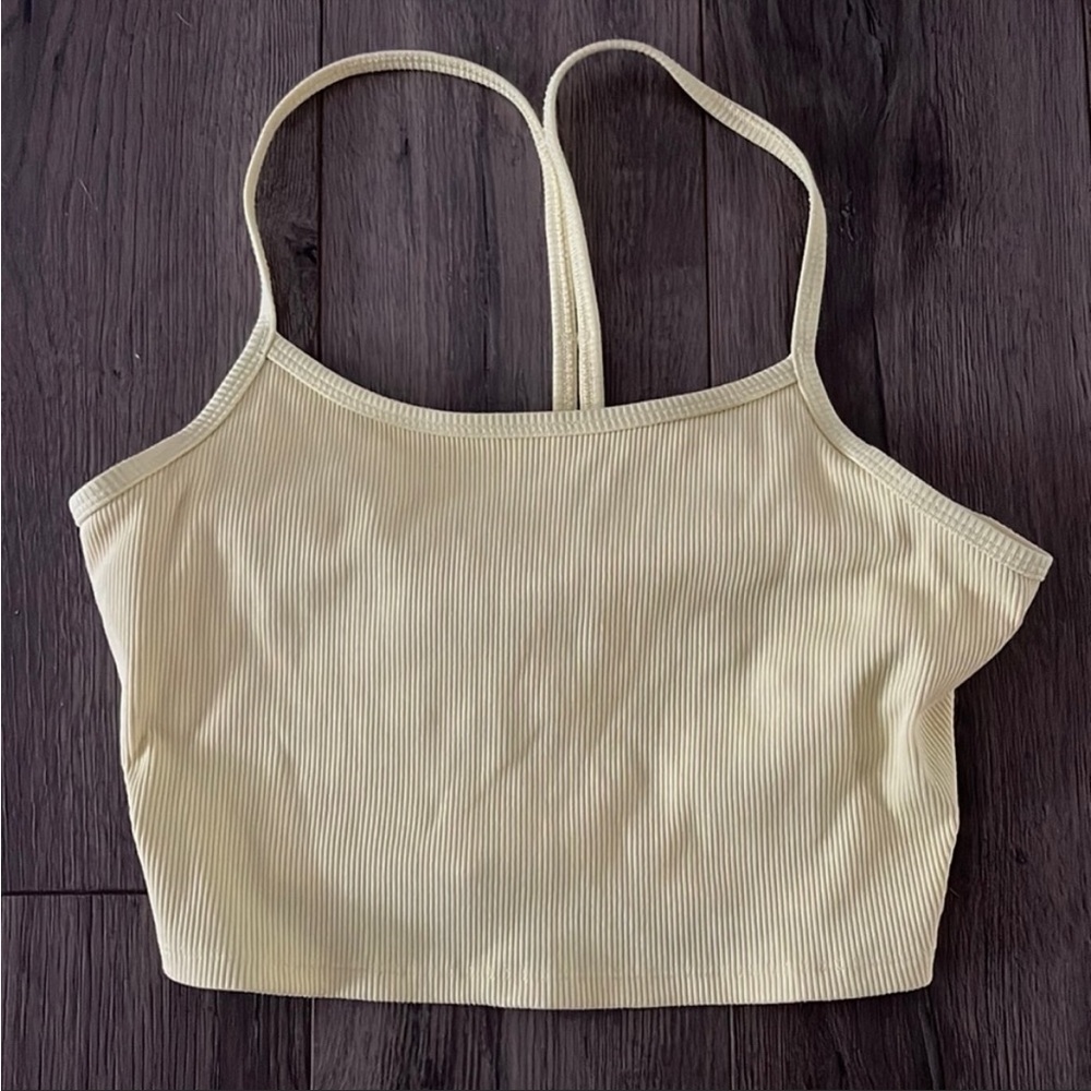 Alo Yoga Ribbed Calm Tank in Buttercup